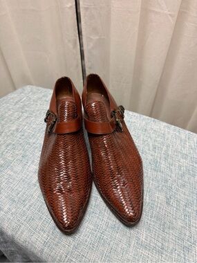 Prevata Woven Leather Ankle Boots in Brown